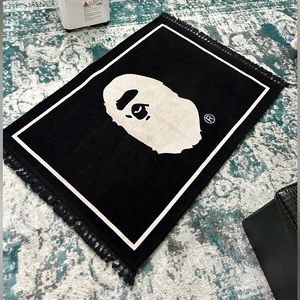 New black and white bape rug